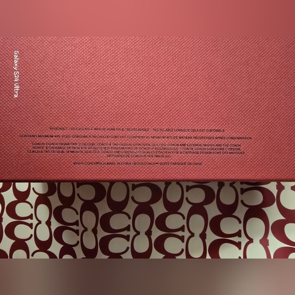 COACH Boxed Cherry Print Leather Heart Coin Purse NIB - Picture 9 of 16